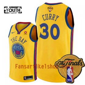 NBA Golden State Warriors Trikot Stephen Curry 30 2018 NBA Finals Patch Nike Gelb City Edition Swingman - Kinder